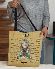 Yoga Girl Leather Pattern Print Custom Name All-over Tote aos-all-over-tote-lifestyle-front-10