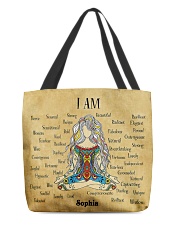 Yoga Girl Leather Pattern Print Custom Name All-over Tote front
