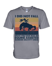 I DID NOT FALL V-Neck T-Shirt tile