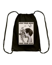 LOSE YOUR MIND FIND YOUR SOUL Drawstring Bag tile