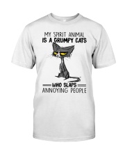 MY SPIRIT ANIMAL IS A GRUMPY CAT Classic T-Shirt front