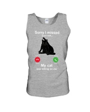 SORRY I MISSED YOUR CALL Unisex Tank tile