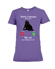 SORRY I MISSED YOUR CALL Premium Fit Ladies Tee tile