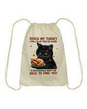 TOUCH MY TURKEY Drawstring Bag tile