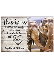 ELEPHANT COUPLE - CUSTOM NAME 24x16 Poster front