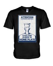 BATHROOM POSTER V-Neck T-Shirt tile