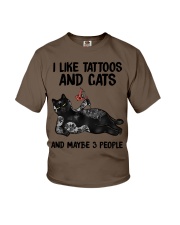 I LIKE TATTOOS AND CATS AND MAYBE 3 PEOPLE Youth T-Shirt tile