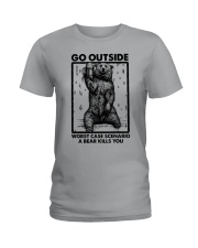 GO OUTSIDE WORST CASE SCENARIO Ladies T-Shirt tile