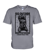 GO OUTSIDE WORST CASE SCENARIO V-Neck T-Shirt tile