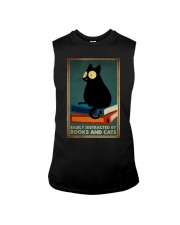 EASILY DISTRACTED BY BOOKS AND CATS Sleeveless Tee tile