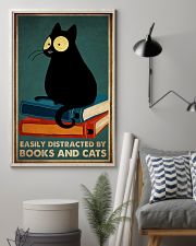 EASILY DISTRACTED BY BOOKS AND CATS 11x17 Poster lifestyle-poster-1
