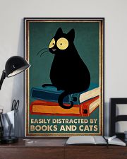 EASILY DISTRACTED BY BOOKS AND CATS 11x17 Poster lifestyle-poster-2