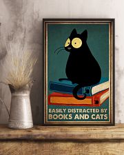 EASILY DISTRACTED BY BOOKS AND CATS 11x17 Poster lifestyle-poster-3