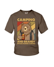 CAMPING AND BRANDY BECAUSE MURDER IS WRONG Youth T-Shirt tile