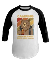 CAMPING AND BRANDY BECAUSE MURDER IS WRONG Baseball Tee tile