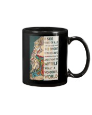 I SEE SKIES OF BLUE Mug tile
