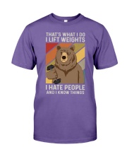 THAT'S WHAT I DO I LIFT WEIGHTS I HATE PEOPLE Premium Fit Mens Tee tile