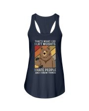 THAT'S WHAT I DO I LIFT WEIGHTS I HATE PEOPLE Ladies Flowy Tank tile