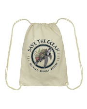 SAVE THE OCEAN Drawstring Bag tile