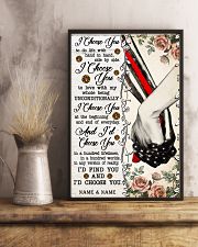 FIREFIGHTER COUPLE - CUSTOM NAME 11x17 Poster lifestyle-poster-3