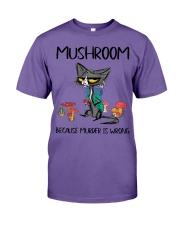 MUSHROOM BECAUSE MURDER IS WRONG Premium Fit Mens Tee tile