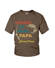 HOOKED ON BEING PAPA - CUSTOM NAME Youth T-Shirt tile