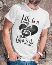 LIFE IS A SONG LOVE IS A MUSIC Classic T-Shirt lifestyle-mens-crewneck-front-4