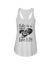 LIFE IS A SONG LOVE IS A MUSIC Ladies Flowy Tank thumbnail