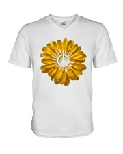 FLOWER PEACE V-Neck T-Shirt thumbnail