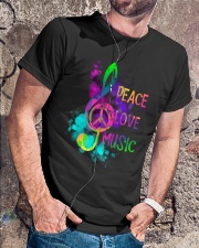 PEACE LOVE MUSIC Classic T-Shirt lifestyle-mens-crewneck-front-4