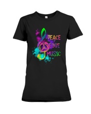 PEACE LOVE MUSIC Premium Fit Ladies Tee thumbnail