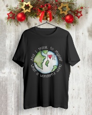 AND I THINK TO MYSELF WHAT A WONDERFUL WORD 2 Classic T-Shirt lifestyle-holiday-crewneck-front-2
