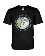 AND I THINK TO MYSELF WHAT A WONDERFUL WORD 2 V-Neck T-Shirt thumbnail
