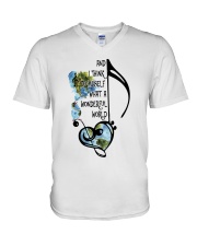 What A Wonderful World V-Neck T-Shirt thumbnail