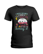 Camping Lady Ladies T-Shirt thumbnail