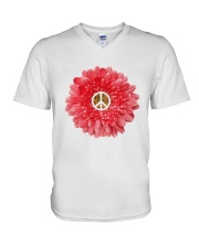 FLOWER PEACE V-Neck T-Shirt thumbnail