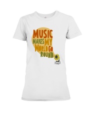 MUSIC MAKE MY WORLD GO ROUND Premium Fit Ladies Tee thumbnail