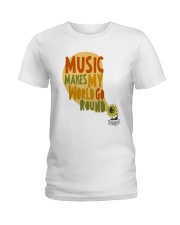 MUSIC MAKE MY WORLD GO ROUND Ladies T-Shirt thumbnail