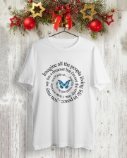 IMAGINE ALL THE PEOPLE LIVING LIFE IN PEACE Classic T-Shirt lifestyle-holiday-crewneck-front-2