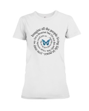 IMAGINE ALL THE PEOPLE LIVING LIFE IN PEACE Premium Fit Ladies Tee thumbnail