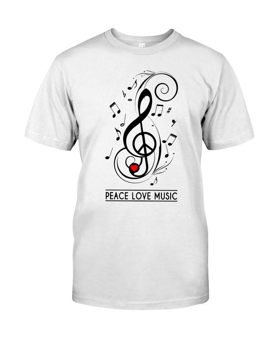 Peace Love Music Premium Fit Mens Tee