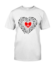 PEACE SIGN HEART Classic T-Shirt front