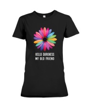 HELLO DARKNESS MY OLD FRIEND Premium Fit Ladies Tee thumbnail