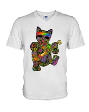 CAT HIPPIE V-Neck T-Shirt thumbnail