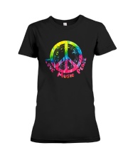 LOVE MUSIC PEACE Premium Fit Ladies Tee thumbnail