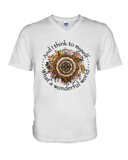 And I Think To Myself V-Neck T-Shirt thumbnail