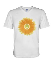 FLOWER PEACE V-Neck T-Shirt thumbnail