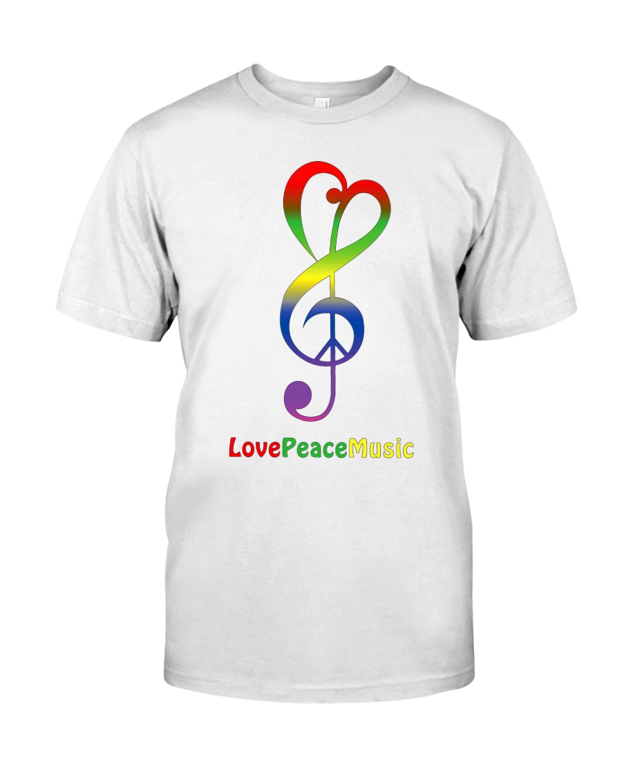 Peace Love Music Premium Fit Mens Tee