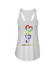 Peace Love Music Ladies Flowy Tank thumbnail