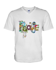PEACE LOVE V-Neck T-Shirt thumbnail